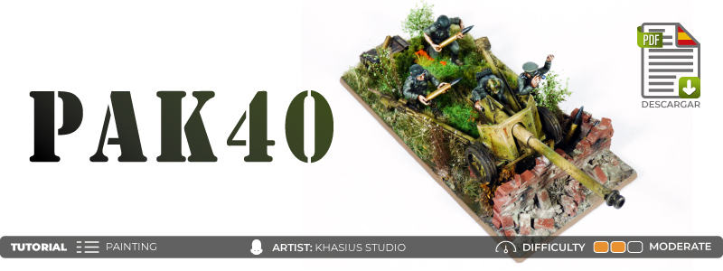 Base for anti-tank gun Pak 40 | Tutorial